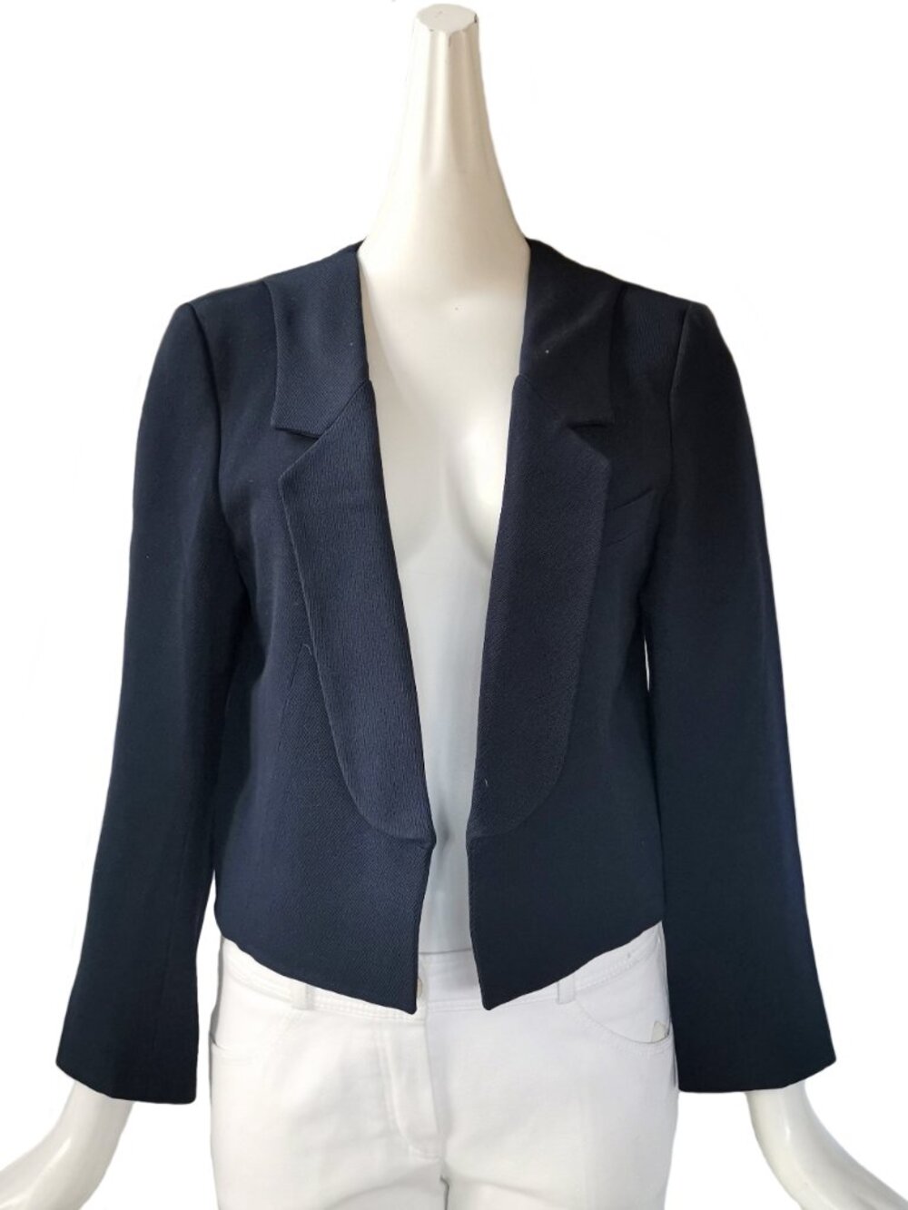CHLOE NAVY CROPPED JACKET (40 Fr.)